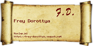 Frey Dorottya névjegykártya